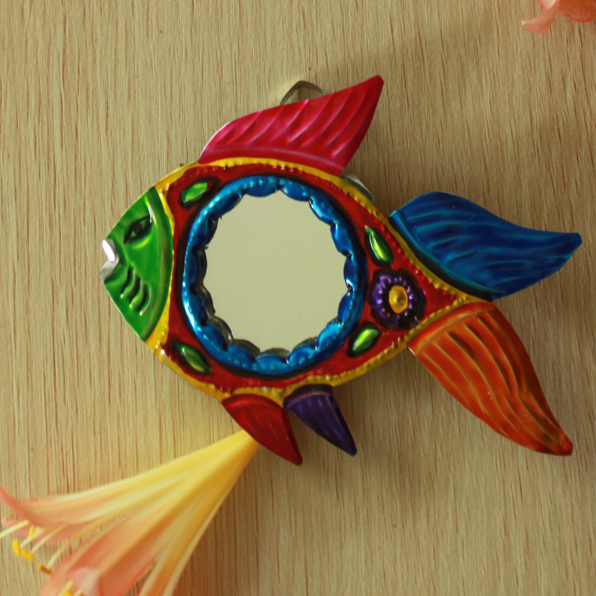 Unique decorative fish mirror. Etsy