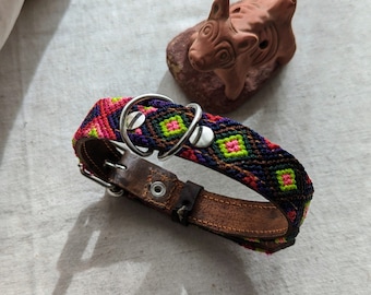 Dog collar handmade leather medium