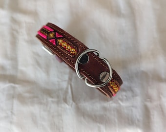 Leather Dog Collar – Mexican Embroidered Pet collar