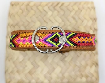 Handmade Woven Leather -Extra small 30 cm- Dog Collar