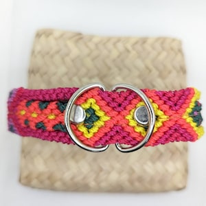 Dog collar handmade unique handmade red dog collar woven mexican leather dog collar