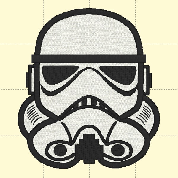 Storm Trooper inspired Applique Embroidery Design