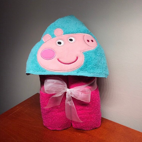 peppa pig hooded bath towel