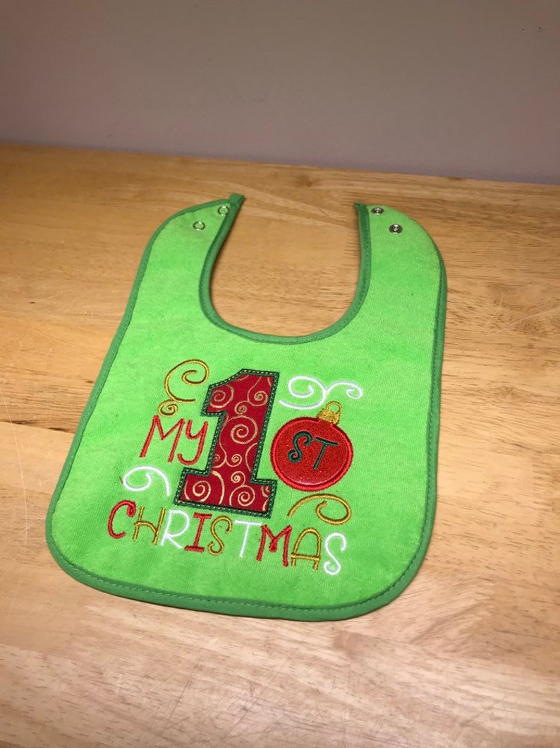 Baby's First Holiday Bibs Etsy