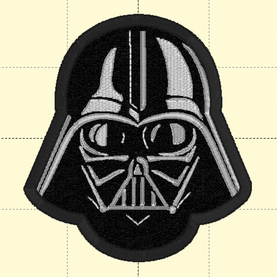 Darth Vader Inspired Applique Embroidery Design Etsy