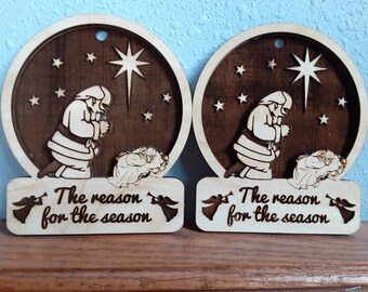 Download Santa Kneeling Etsy PSD Mockup Templates