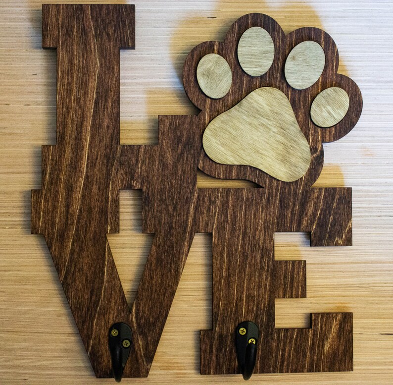 Love Dog Leash holder SVG File Etsy