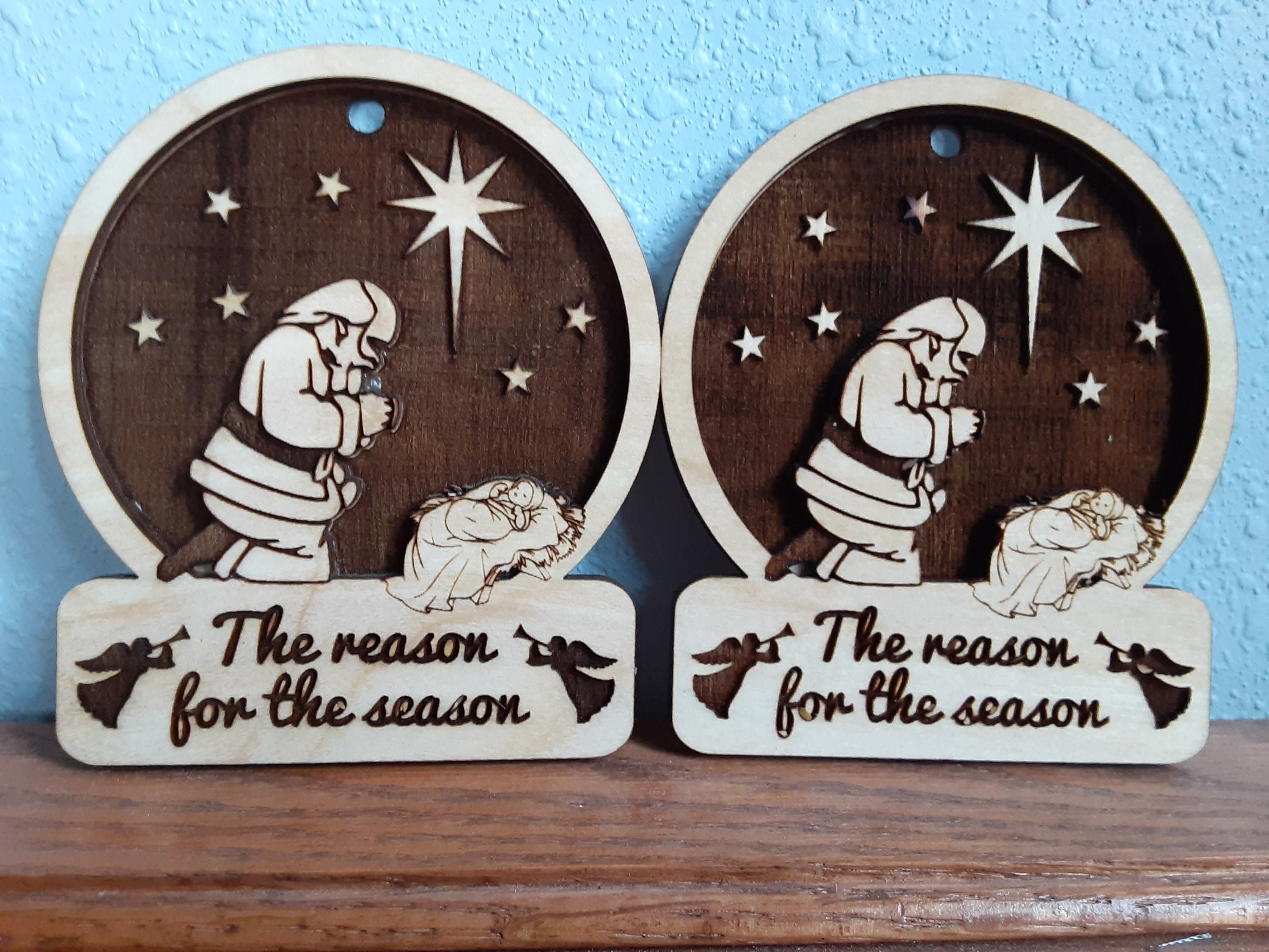 Santa kneeling nativity SVG File Etsy