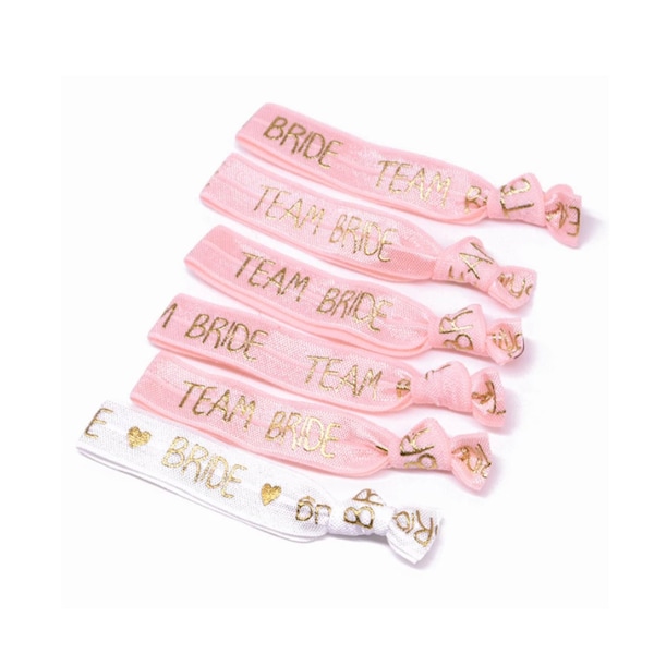 Pink and White Bride Tribe Hen Do Wristband Set! 11 Pieces - 1x Bride and 10xBride Tribe Bracelets! Perfect for the Hen Do Bride Tribe!