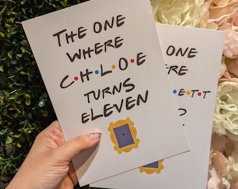 Personalised Friends Theme The One Where Birthday Sign - Add Name and Age the Perfect Party Decoration!