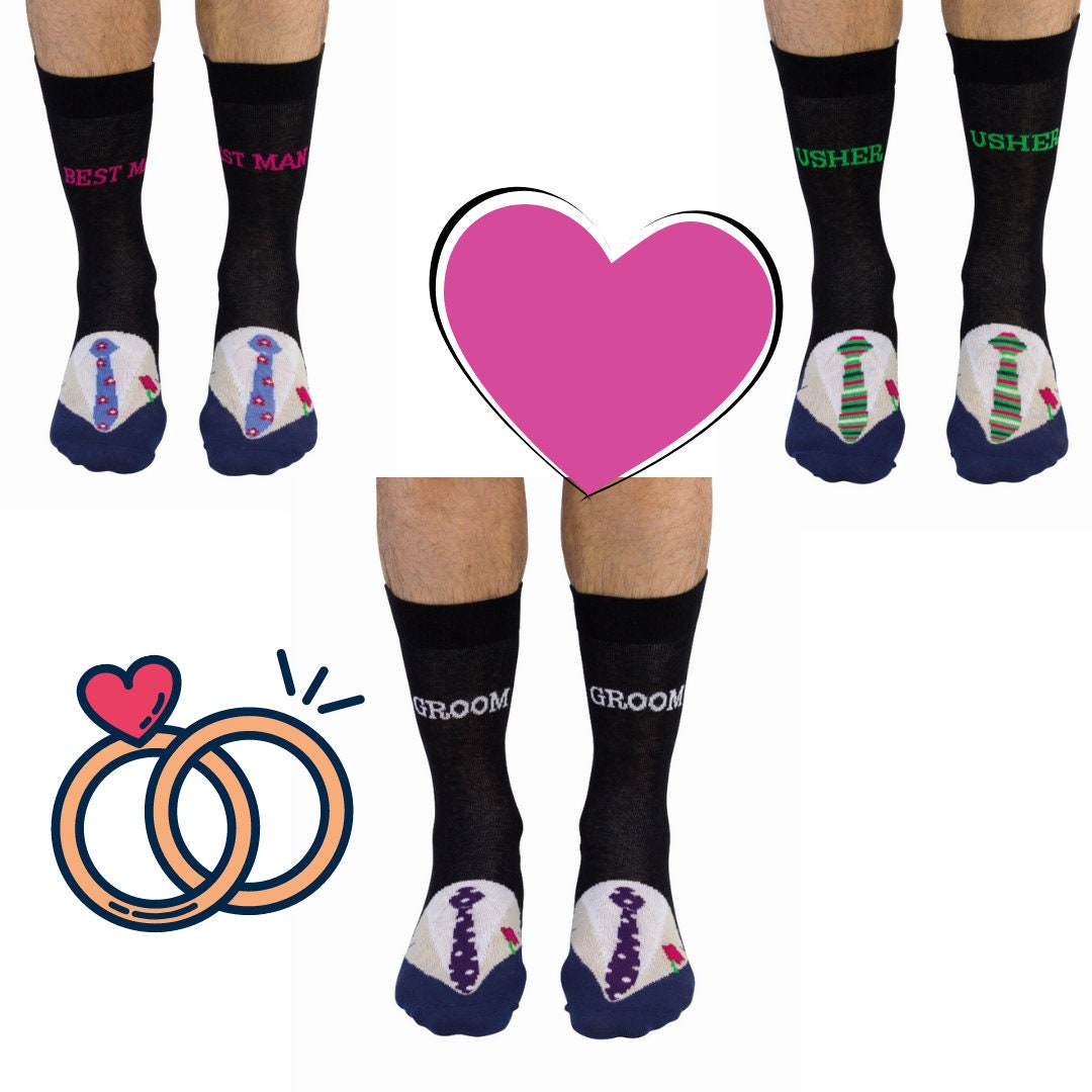 Image of Mens Wedding Socks, Groom, Usher & Best Man