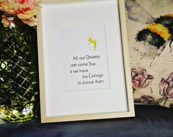 Tinker Bell Disney Quote Print