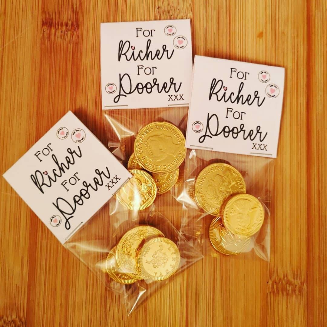 For Richer for Poorer Favours Pack of 10 Etsy