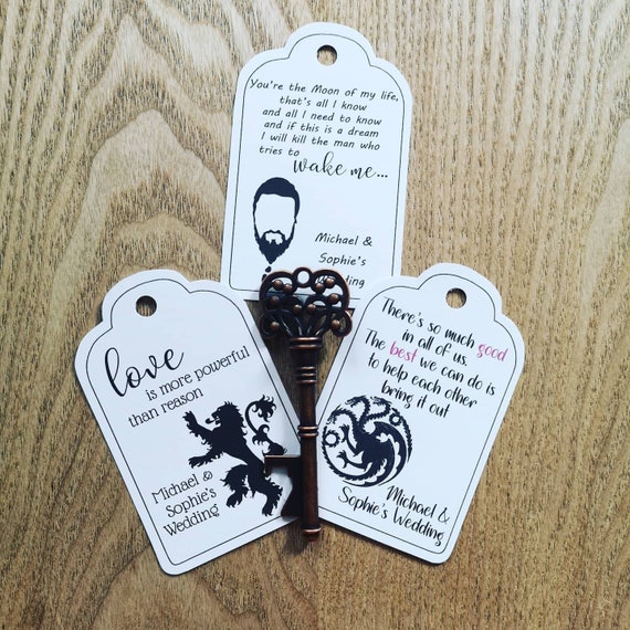 Game of Thrones Bottle Opener Key Wedding Favours | Etsy
