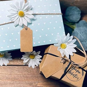 Plain or Blank Kraft Tags, Great for Weddings, Birthdays, Etc! Pack of 50