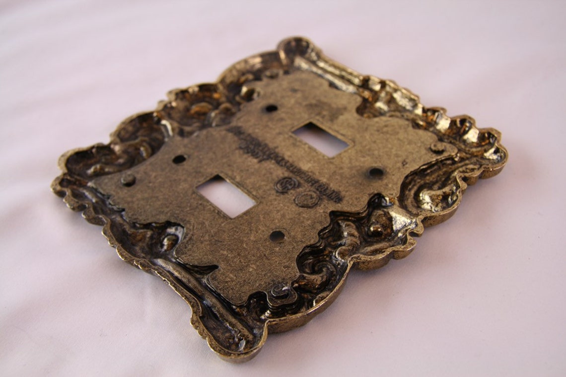 Vintage Gold Decorative Switch Plates Set of 2 Etsy