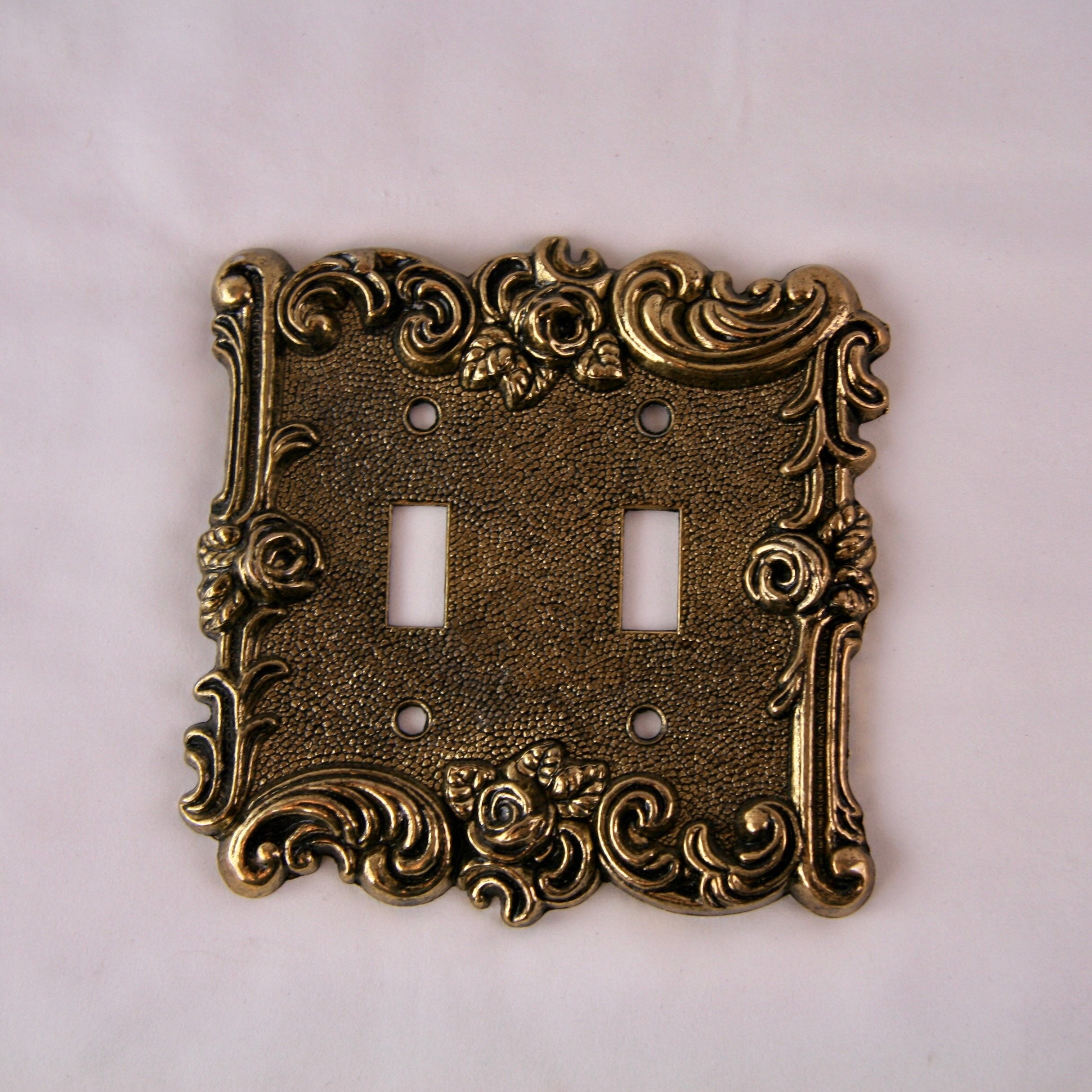 Vintage Gold Decorative Switch Plates Set of 2 Etsy