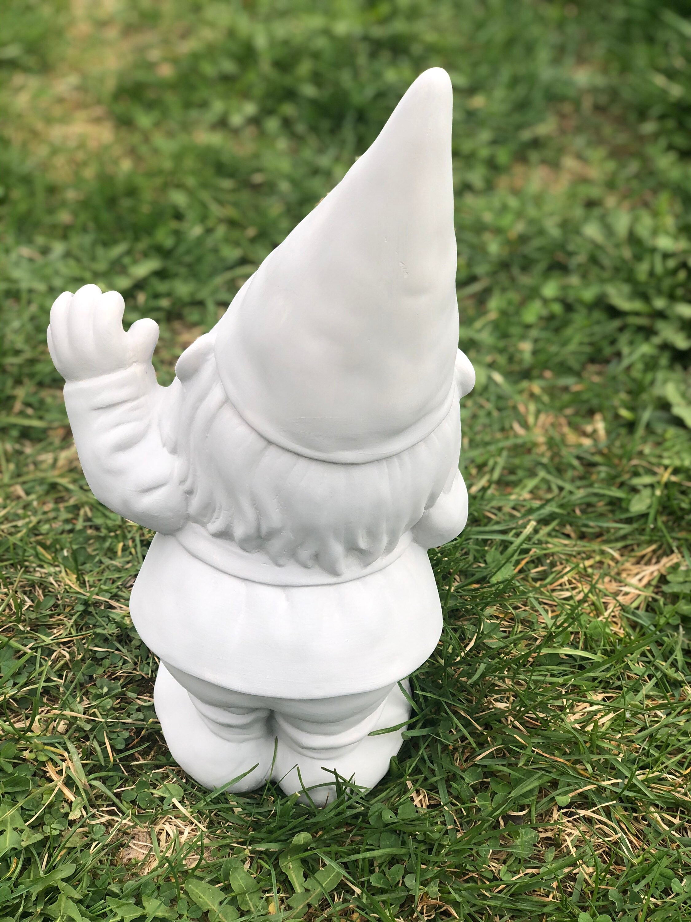 12 Concrete Gnome Statue Gnome Ceramic Pottery Bisque Etsy Ireland