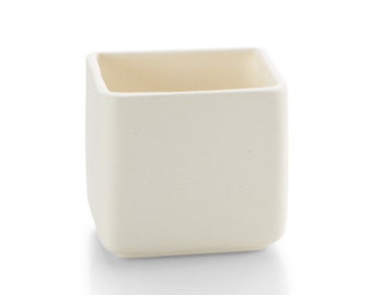 CLEARANCE 5308 Square Planter 2.5, unpainted, perfect gift, anniversary gift