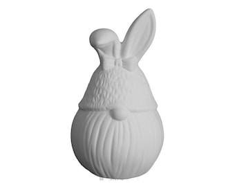 CLEARANCE 1676 Bunny Gnome 5 H x 3 W, unpainted, perfect gift, anniversary gift