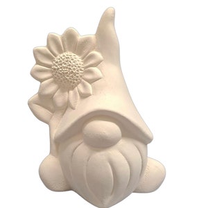 CLEARANCE 4323 Sven with Sunflower 5.25”T x 4.25”W, unpainted, perfect gift, anniversary gift