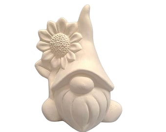 CLEARANCE 4323 Sven with Sunflower 5.25”T x 4.25”W, unpainted, perfect gift, anniversary gift