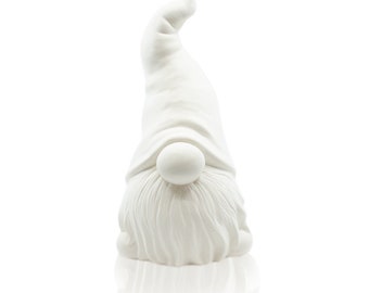 CLEARANCE 7469 Large Tall Hatted Gnome 10.5Hx5.25W, unpainted, perfect gift, anniversary gift