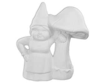 CLEARANCE 1145 Sassafras Bolgan and the Mushroom 5 L x 2 W x 5 H, unpainted, perfect gift, anniversary gift