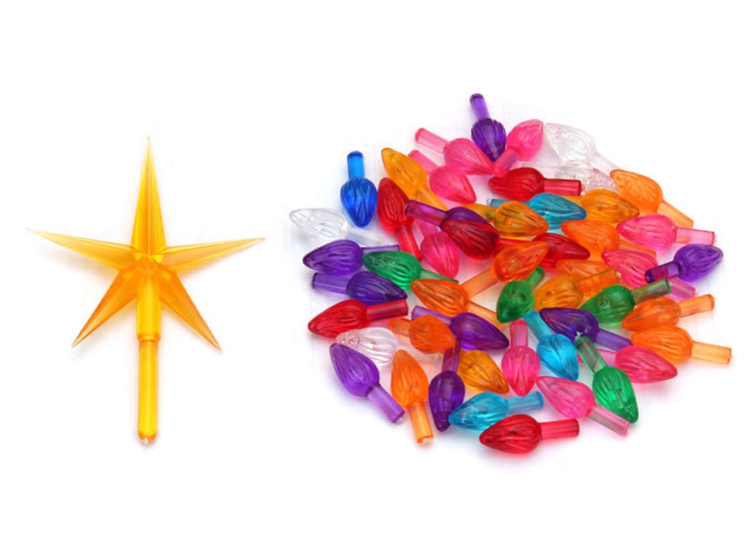 Large Twist Lights, Ceramic Christmas Tree Lights, Pottery Christmas