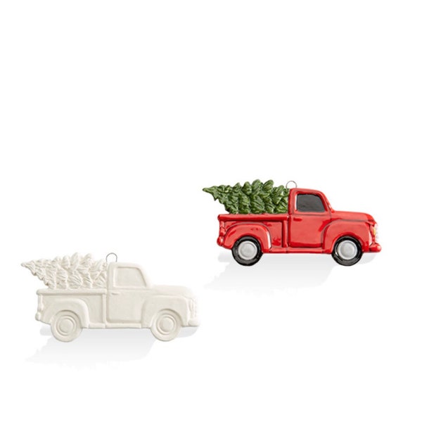 DIY Flat Truck with tree ornament Custom painted or diy , craft kit, perfect gift, diy kit