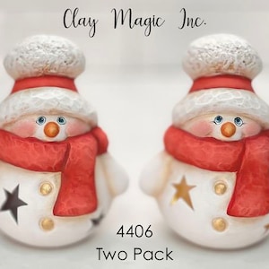 NEW ARRIVAL 4406 Two Pack Cozy Snowman 5.5”T x 4.5”W (no cut outs), unpainted, perfect gift, anniversary gift