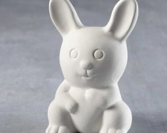 CLEARANCE 33423   Tot Nibbles The Bunny 2.5 x 2.5 x 4, unpainted, perfect gift, anniversary gift