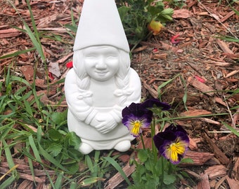 7” Norma Garden Gnome Custom painted or diy , craft kit, perfect gift