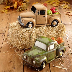 10” Vintage pick up truck Custom painted or diy , craft kit, perfect gift, paint own pottery