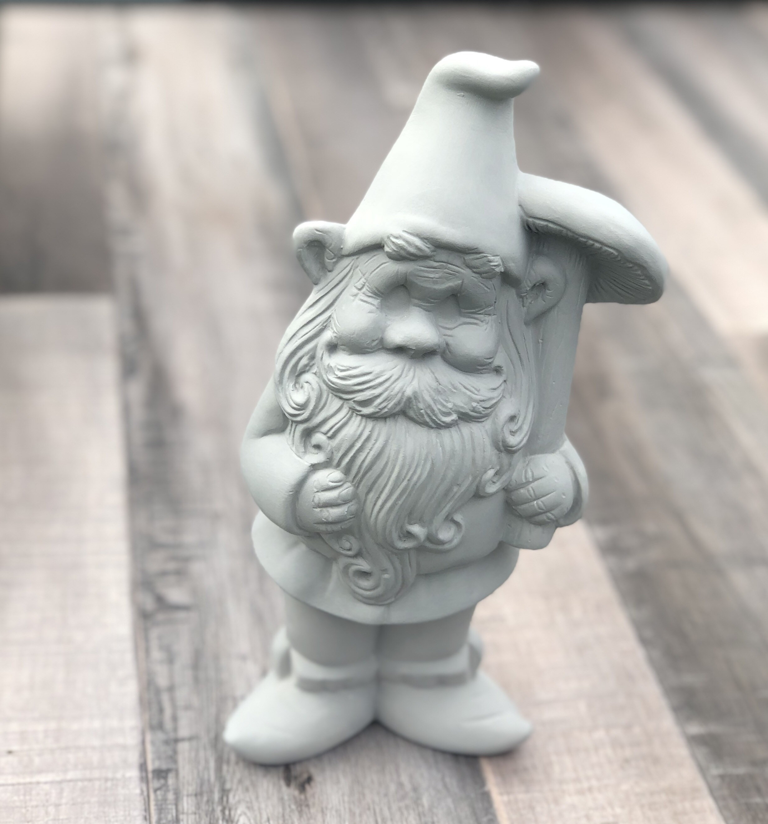 10 Concrete Gnome Statue Gnome Ceramic Pottery Bisque Etsy UK
