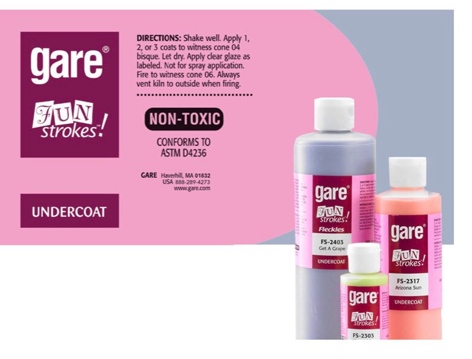 Gare Fun Strokes Pottery Paint 75 Colors Etsy