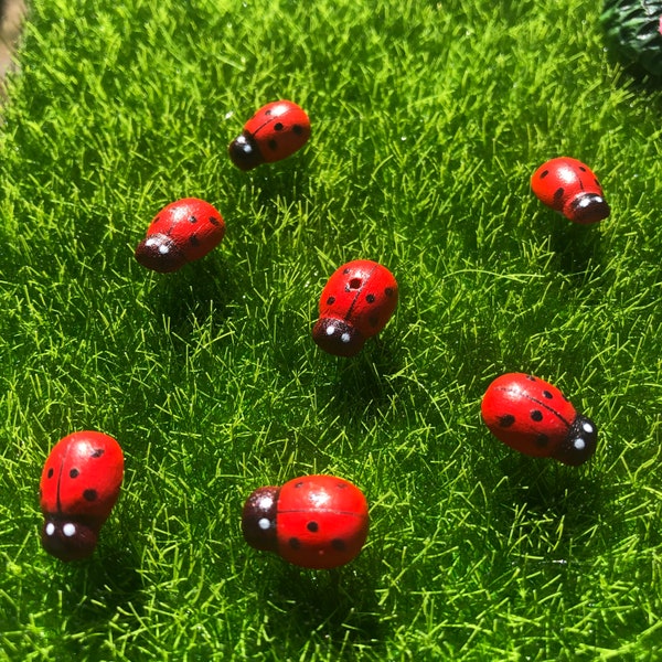 Fairy garden miniature ladybug, Fairy garden accessories,   accents, miniature garden, terrarium accents