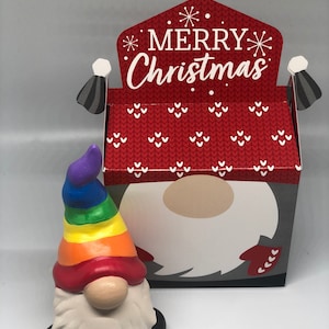 SALE Merry Christmas Gnome, Rolly Polly Garden Gnome, 27 colors, modern gnome, indoor or outdoor custom, Housewarming Gift, free ship 35+