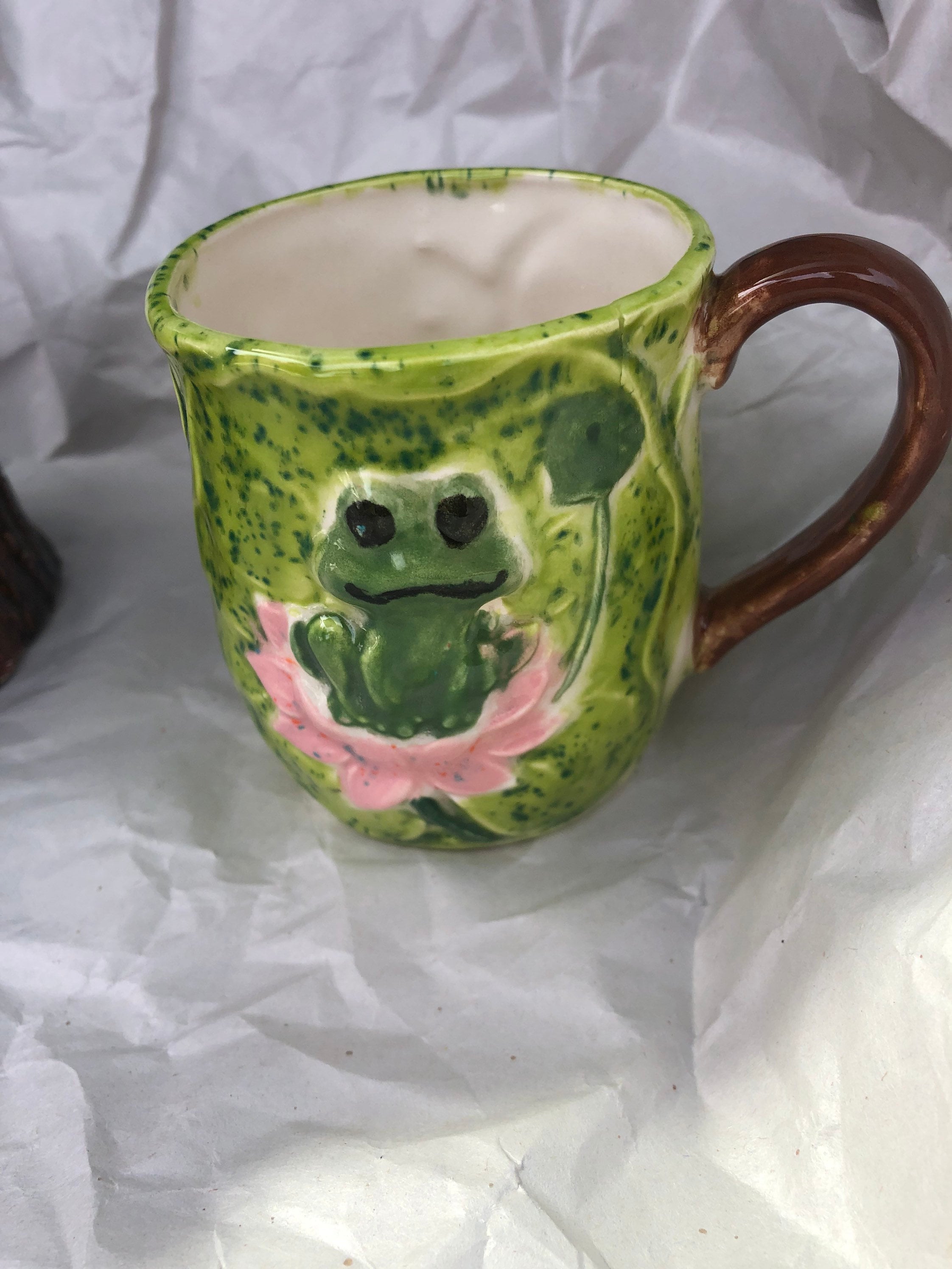 Frog mug ceramic pottery bisque ready to paint craft kit Etsy
