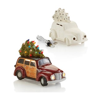 DIY Woody wagon with tree Custom painted or diy , craft kit, perfect gift, diy kit