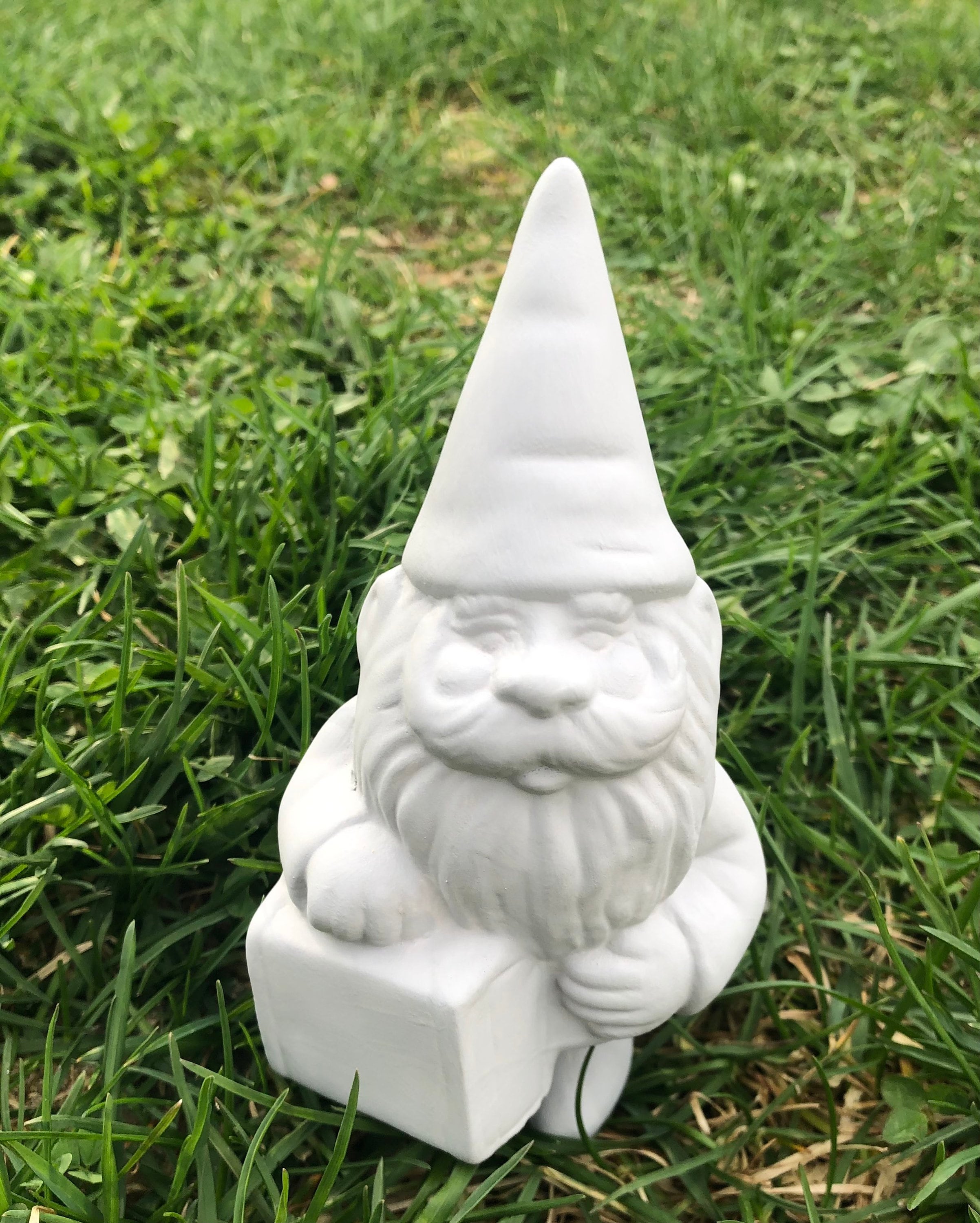 5 Concrete Gnome Statue Gnome Ceramic Pottery Bisque Etsy