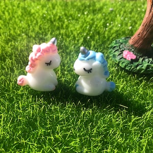 Fairy garden miniature two unicorns, Fairy garden accessories,   accents, miniature garden, terrarium accents