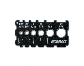 Microlocs Mini™ Sizing Tool | Loc Size Gauge for Microlocs, Sisterlocks & Dreadlocks | Loctician Measuring Tool with 2” Ruler