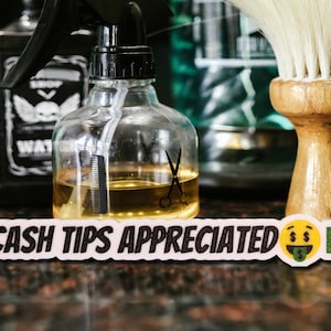Znak 3D Cash Tips Appreciated, znak Cash Tips Appreciated dla fryzjera, salonu, artysty, kierowcy, makijażu, paznokci, włosów, baru, wystroju