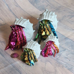 Hermit Crabs Ariticulting 3D Printed Toy Sensory Fidget Tool