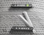 Custom Folding Beard Comb | Straight Edge Razor Comb | Swiss Army Comb | Gifts for Men