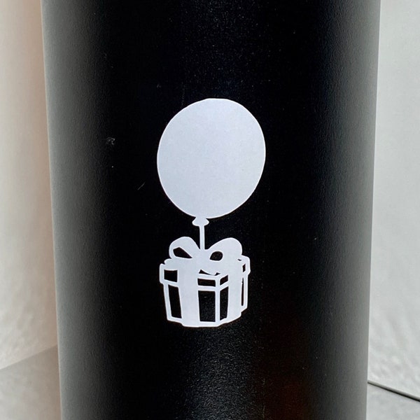Calcomanía de vinilo con globo de regalo