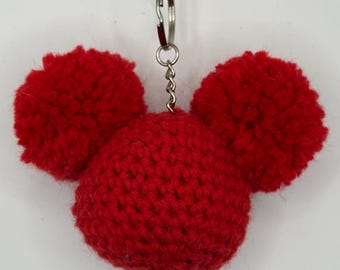 Mouse Ears Crochet Keychain