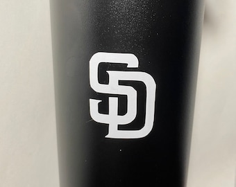 May include: Black insulated tumbler with a white "SD" logo.