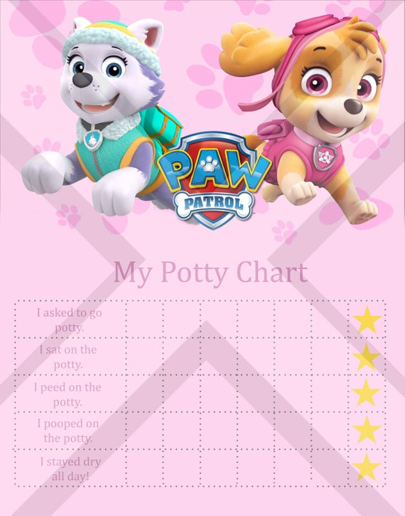 Free Printable Potty Charts Paw Patrol